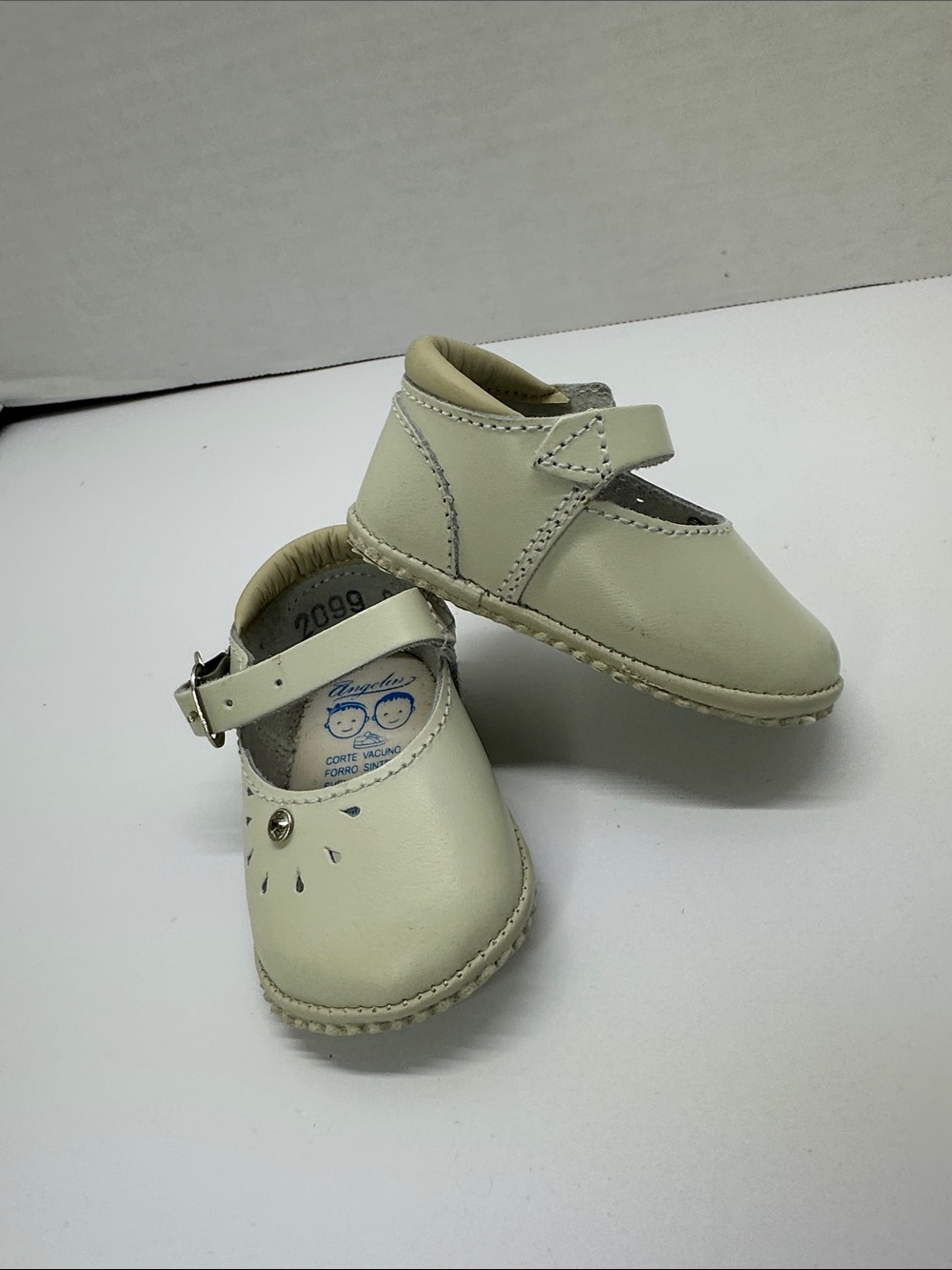 Angel Cream Mary Jane Baby Walker Shoes